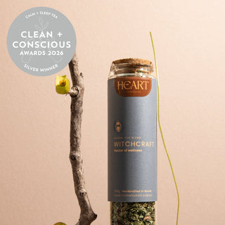 Witchcraft jar with a Clean and Conscious Awards badge